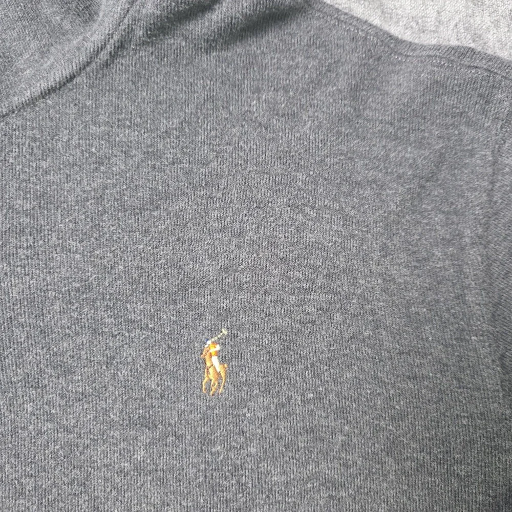 Polo Ralph Lauren Sweater Mens XXL Gray 1/4 Zip Estate Rib Flesh Pony Boxy 2XL